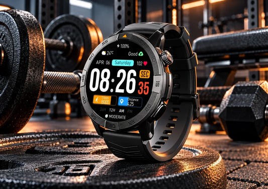 Best fitness watch for weightlifting Legion Pro smartwatch in a strength training gym