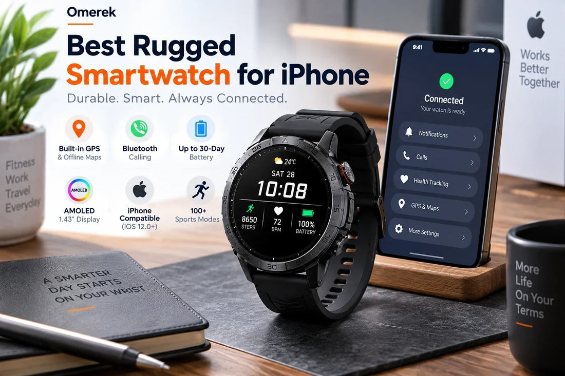 Best rugged smartwatch for iPhone with GPS, Bluetooth calling and long battery life