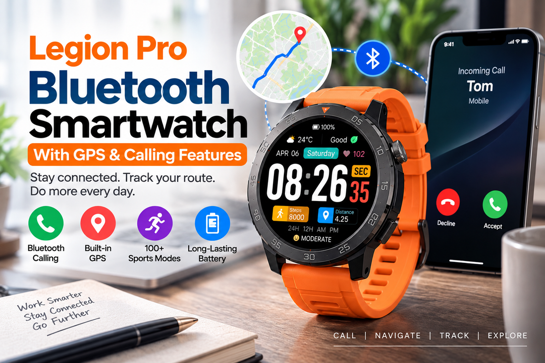 Bluetooth Smartwatch With GPS & Calling Features