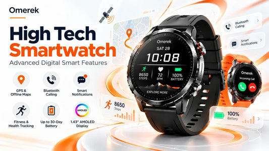 High tech watch Legion Pro smartwatch with GPS, Bluetooth calling, smart notifications and advanced digital features