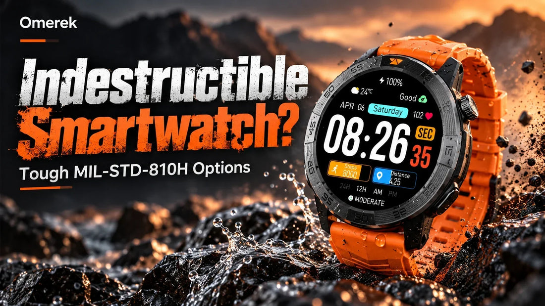 Indestructible smartwatch with rugged MIL-STD-810H design for demanding outdoor use