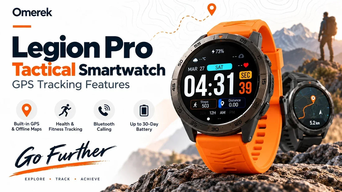 Legion Pro tactical smartwatch with GPS tracking features for outdoor use