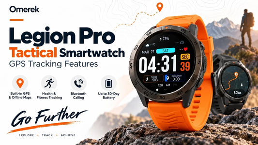 Legion Pro tactical smartwatch with GPS tracking features for outdoor use