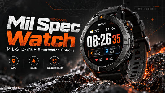 Mil spec watch with MIL-STD-810H rugged smartwatch features