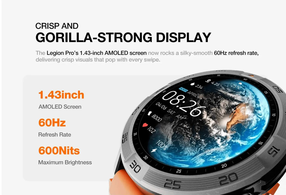 AGM Legion Pro smartwatch with 100+ sports modes