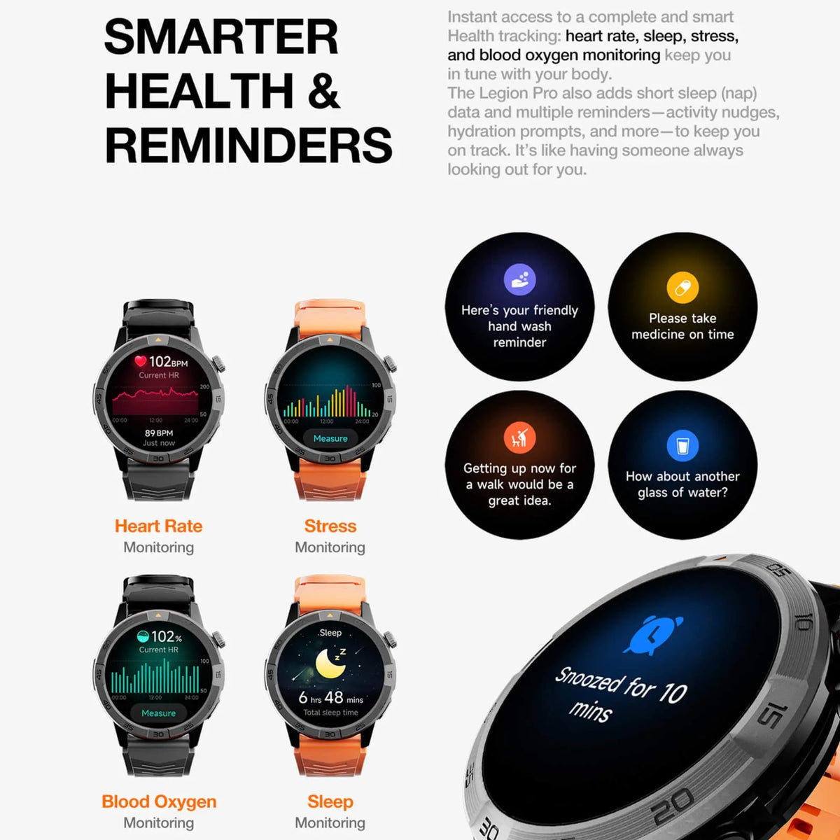 Legion Pro GPS smartwatch for outdoor activities