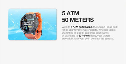 Legion Pro 5ATM water resistant smartwatch